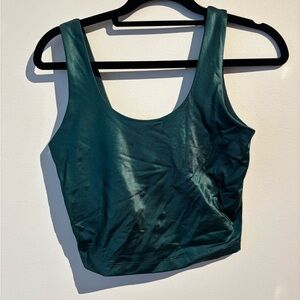 Spiritual Gangster Dark Teal Crop Top
